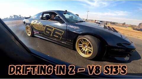Mk madness joins us drifting our V8 nissan s13's