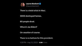 Joe Biden DESTROYED For Vacationing And REFUSING To Comment On 'War Zone' Maui Wildfires Disaster!