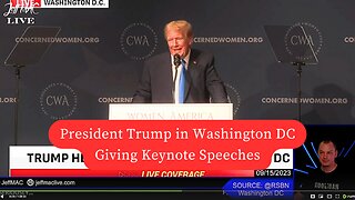 President Trump in Washington DC Giving Keynote Speeches