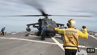 USS Barry (DDG 52) Conducts Deck-Landing Qualifications With Army 2nd Combat Aviation Brigade