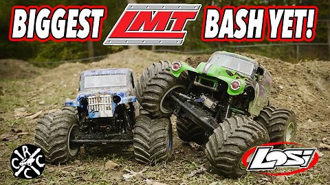 Biggest Losi LMT Bash Yet! These Things Are TANKS! RC Grave Digger Gets Absolutely Destroyed!