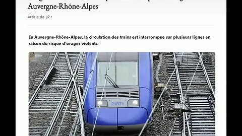 Orages: la SNCF interrompt le trafic sur plusieurs lignes en Auvergne-Rhône-Alpes