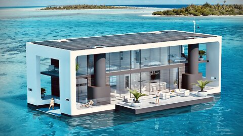 World's First Solar Powered Floating House Yacht~ Luxury Off Grid Living