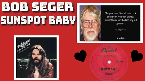 BOB SEGER REACTIONS VIDEO-SUNSPOT BABY BOB SEGER & THE SIVER BULLET BAND Reaction Bob Seger Reaction