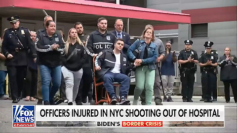 NYPD Officers Leaving The Hospital After Being Shot By An Illegal Immigrant