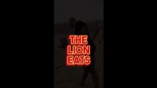 THE LION EATS