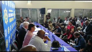 South Africa - Cape Town - Hout Bay Taxi Violence Meeting (Video) (Dgd)