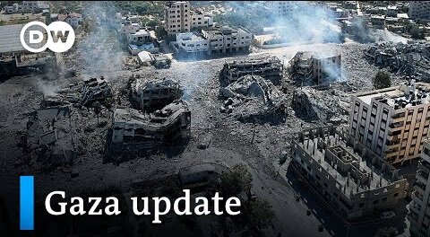 Israel-Hamas war: People in Gaza endure Israeli attacks as they wait for aid | DW News