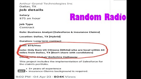 Did A Minority Owned Company Put Up A Job Posting For White People Only? | @RRPSHOW