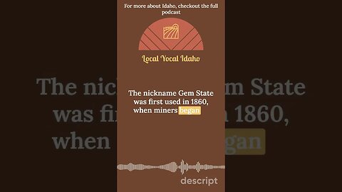 Why is Idaho the Gem State and Not the Spud State? #podcast #idaho #northernidaho