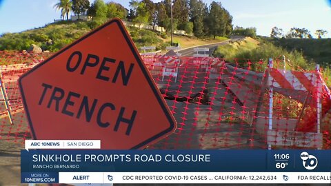 Traffic detour set to fix Rancho Bernardo sinkhole