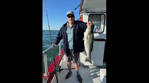 Joey D Giving Stripped Bass Fishing Lessons Aboard the Nancy Ann