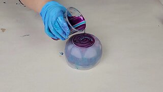Purple Dirty Resin Pour Bowl