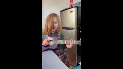 Sophia on the ukulele