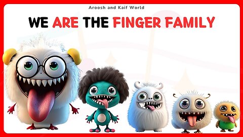 Monster Family Finger Song | Playful and Spooky Kids Nursery Rhyme 🎶👾👻 | Fun Finger Characters!