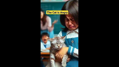 the cat is angry