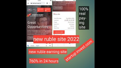 New ruble earning site 2022 / 760% in just 24 hours best Russian ruble earning site 2022