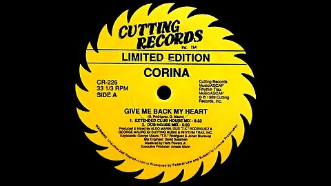 Corina –Give Me Back My Heart (Edição Limitada House Mixes)