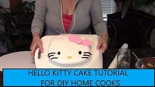 DIY HOMEMADE HELLO KITTY CAKE TUTORIAL