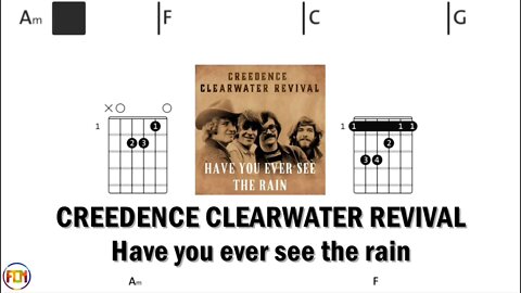 CREEDENCE CLEARWATER REVIVAL Have you ever see the rain - Guitar Chords & Lyrics HD