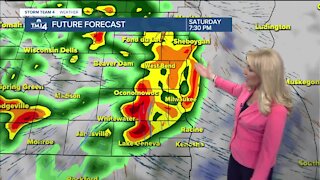 Chance for thunderstorms Saturday night