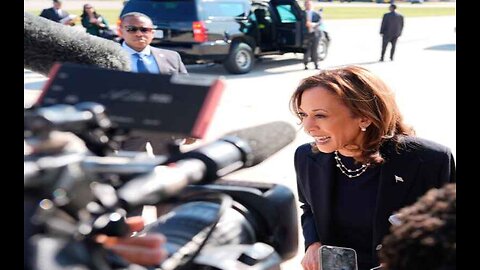 Following Criticism, Harris Talks to Media in Michigan