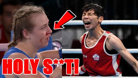 Male Boxer Lin Yu Ting inflicts SEVERE DAMAGE to female boxer to STEAL GOLD! She's left BLOODIED!