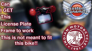 Custom Dynamics Motorcycle Led License Plate Frame. This is not made for the Indian Challenger. Pt 1