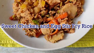 Sweet Chicken and Egg Stir Fry Rice