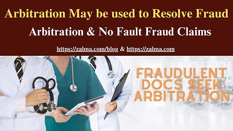 Arbitration May be used to Resolve Fraud