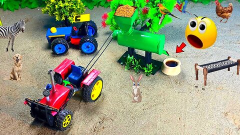 diy mini mustard oil machine | diy mini tractor | farm diorama