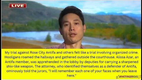 My trial against Rose City Antifa and others felt like a trial involving organized crime.