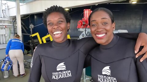 Young advocates for diversity in aquatics try Florida Aquarium's SeaTREK experience