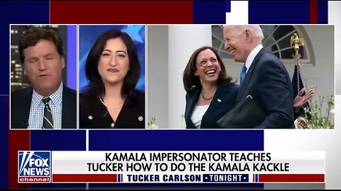 Kamala Harris impersonator teaches Tucker how to cackle !