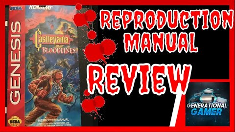 Konami's Castlevania Bloodlines For The Sega Genesis - Repro Manual (Review)