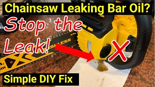 ✅ How to Stop Your Chain Saw from Leaking Bar Oil ● DeWalt Ryobi Stihl Poulan Husqvarna WORX more!