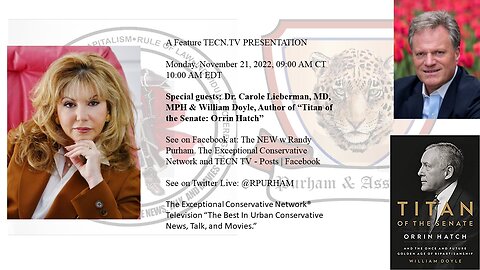 Special guests: Dr. Carole Lieberman & William Doyle, Author "Titan of the Senate"