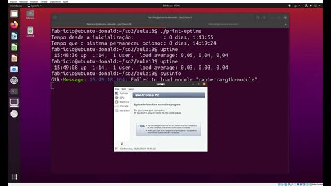 Estatísticas do Sistema Linux com uptime e sysinfo