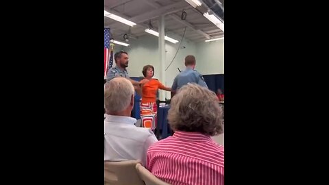 American Woman gets assaulted and Dragged out during a Board of Elections meeting