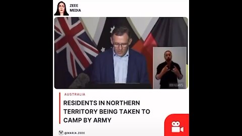 In Australia, the army is being used to take people to camps.