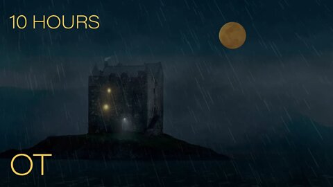 Spooky Rainy Night at Castle Stalker | Rain & Wind Sounds for Relaxation | Studying | Sleeping