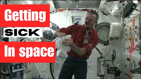 Getting Sick In Space . Footage Of Astronaut in Spaceship