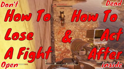 How To Lose A Fight In Fallout 76 And How To Act Afterwards