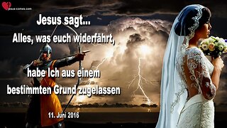 11.06.2016 ❤️ Jesus sagt... Alles, was euch widerfährt, habe Ich aus einem bestimmten Grund zugelassen