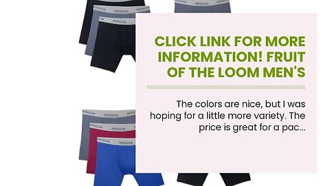 Click link for more information! Fruit Of The Loom Men's Boxer Briefs(Pack of 4)