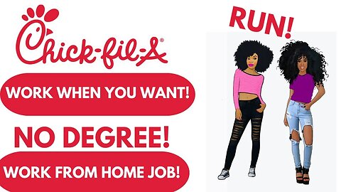 Run! - Chick Fil A Hiring! Work When You Want No Degree Work From Home Job Remote Jobs 2023