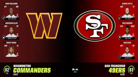 Madden 23 49ers Vs Commanders Week 16 Cpu Vs Cpu