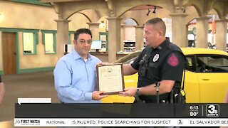Nebraska State Patrol presents citizen public service award for heroic actions following I-80 crash