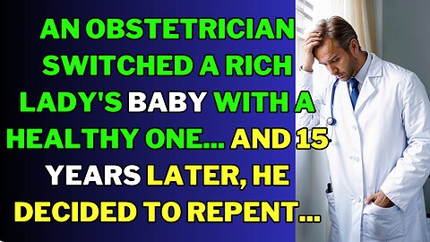 An obstetrician switched a rich lady's baby with a healthy one...