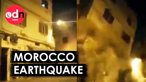 Terrifying Moment Building Collapses During Morocco Earthquake